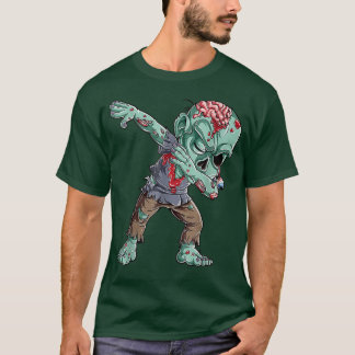T-shirt Halloween Dabbing Zombie Cerveau Funny Garçons Dab