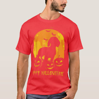 T-shirt Halloween Dachshund Jack O Lantern Dog Pumpkin Fun