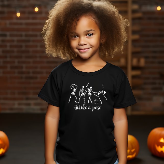 T-shirt Halloween Danser Squelette Grève Un Pose Drôle (Créateur téléchargé)
