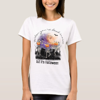 T-shirt Halloween de base personnalisée Squelette mignonne