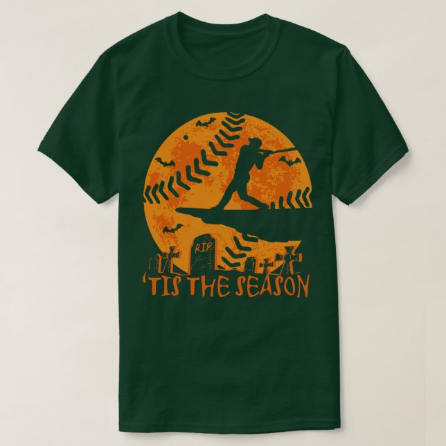 T-shirt Halloween de baseball en cette saison Baseball (Design devant)
