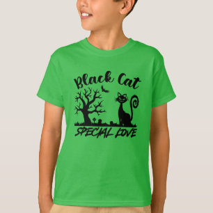 T-shirt Halloween de chat noir
