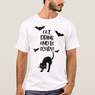 T-shirt Halloween de chat noir