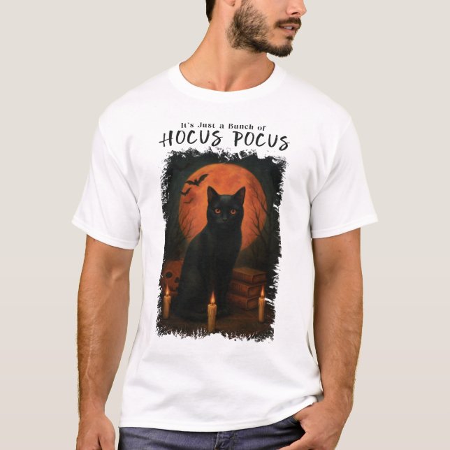 T-shirt Halloween de Chat Noir de Pocus Hocus (Devant)