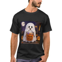 T-shirt Halloween de fantôme mignon pour la tourné