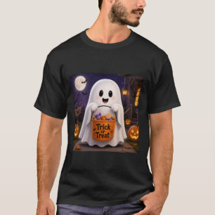T-shirt Halloween de fantôme mignon pour la tourné