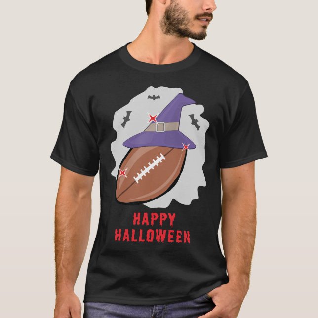 T-shirt Halloween de football heureux - Drôle (Devant)
