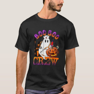 T-shirt Halloween de l'équipage du Boo de l'infirmière rét