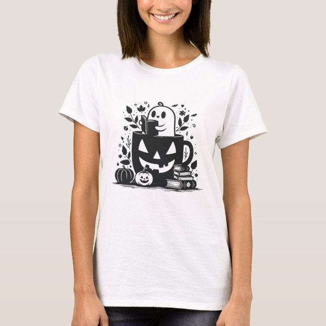 T-shirt Halloween de livre (Devant)