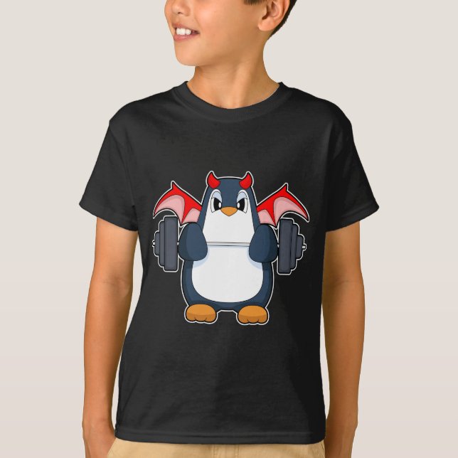 T-shirt Halloween de musculation de manchot (Devant)