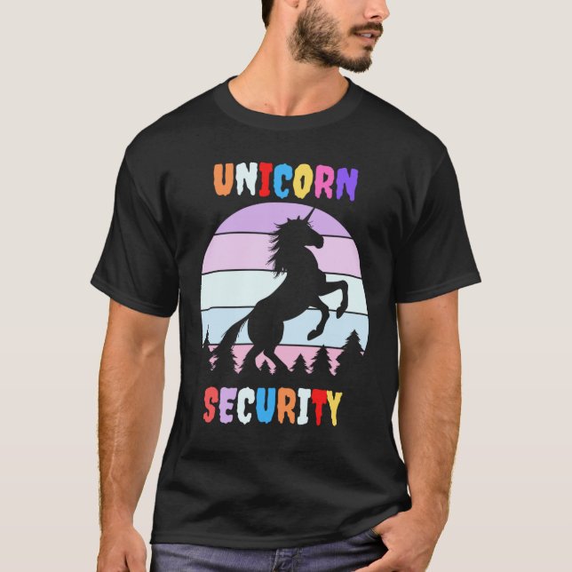 T-shirt Halloween de sécurité Unicorne (Devant)