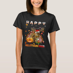 T-shirt Halloween D'Écureuil Et Joyeux Noël Happy Hallo