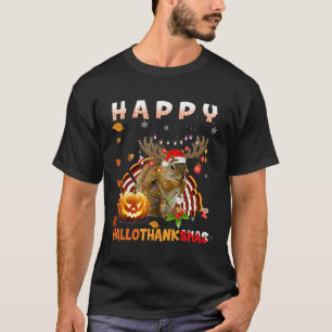 T-shirt Halloween D'Écureuil Et Joyeux Noël Happy Hallo