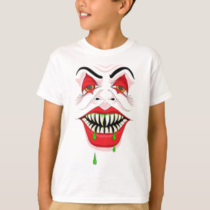 T-shirt Halloween déplaisante face clown