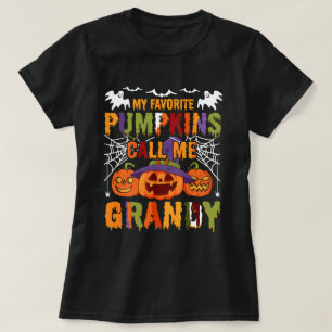 T-shirt Halloween des fêtes : Mes Citrouilles préférés m'a