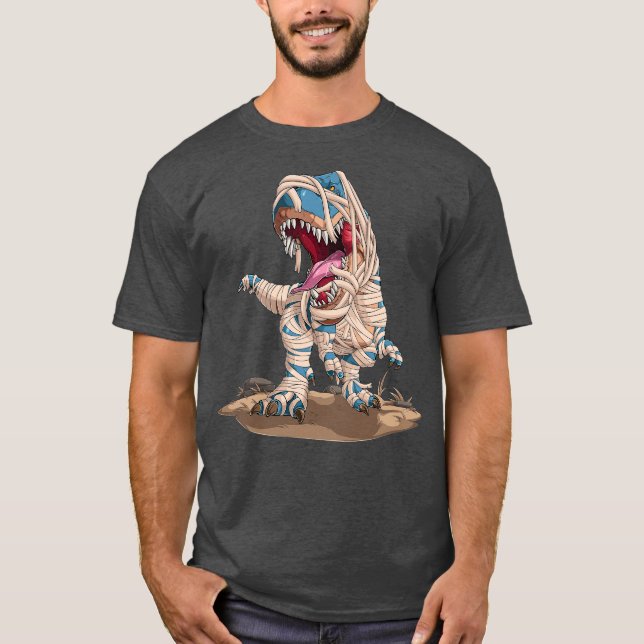T-shirt Halloween Dinosaur Mummy (Devant)