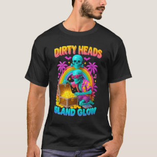 T-shirt Halloween Dirty Heads Skeleton Diver Island Glow B