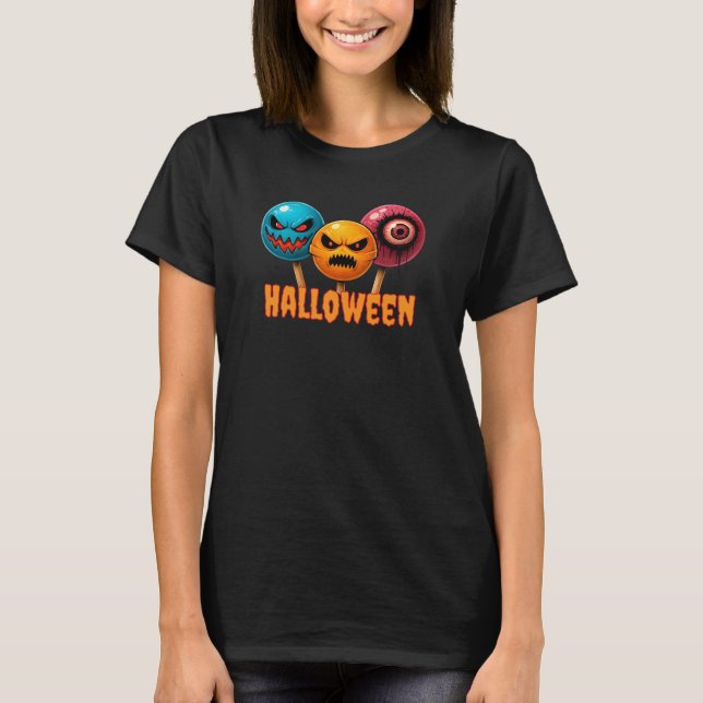 T-shirt Halloween doux et sinistre (Devant)