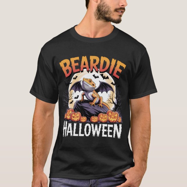 T-shirt Halloween dragon à poils amusant (Devant)