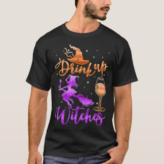 T-shirt Halloween Drink Up Witches Costumes Wine Lovers Ha