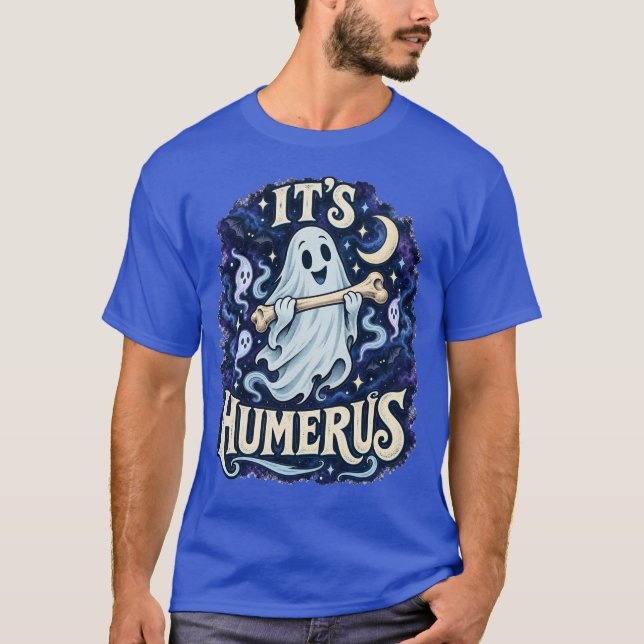 T-Shirt Halloween Drôle d'Os Humérus Fantôme (Devant)