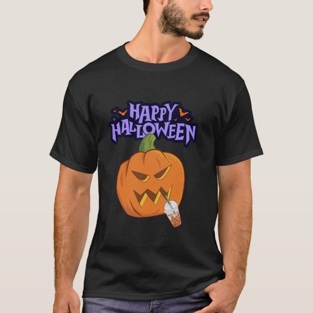 T-shirt Halloween drôle épice Citrouille Halloween Happy S (Devant)