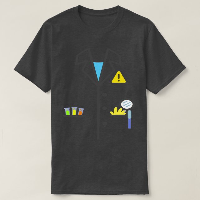 T-shirt Halloween du manteau de laboratoire scientifique (Design devant)