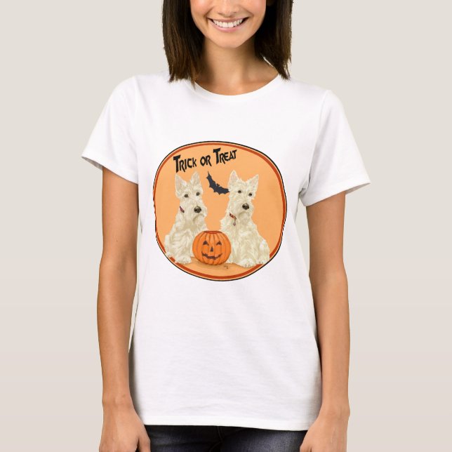 T-shirt Halloween du Terrier Écossais (Devant)