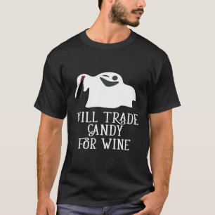 T-shirt Halloween Échangerai Bonbons Contre du Vin