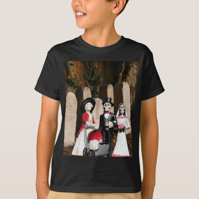 T-shirt Halloween effrayant. (Devant)