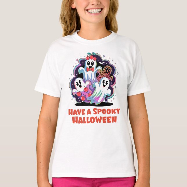 T-shirt Halloween Éffrayant (Devant)