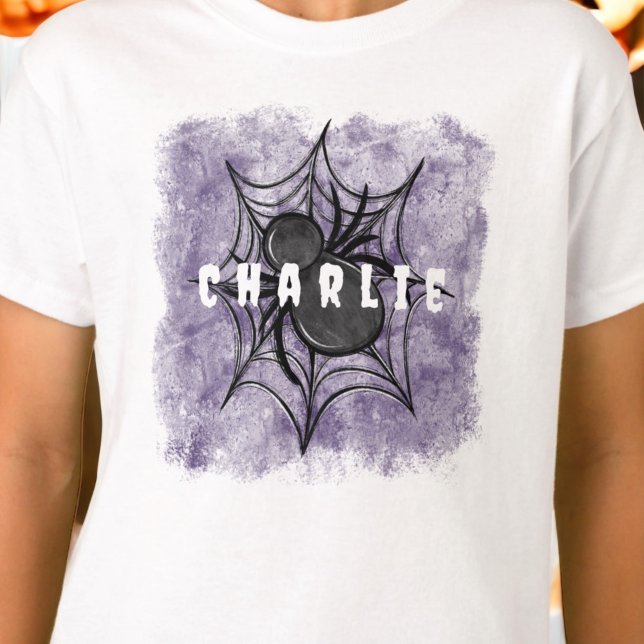 T-shirt Halloween Éffrayant Black Spider dans le Web (Créateur téléchargé)