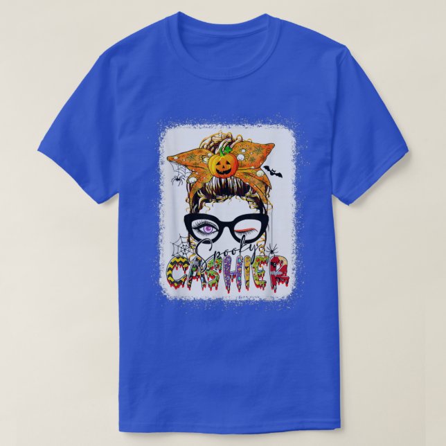 T-shirt Halloween Éffrayant Caisse Messy Lunettes de pain  (Design devant)