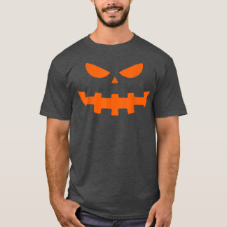 T-shirt Halloween Éffrayant Citrouille Jack-o'-lantern Fac