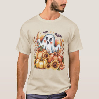 T-shirt Halloween éffrayant Cute Ghomajorité Harvest Autom