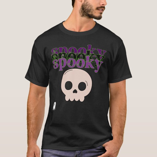 T-shirt Halloween éffrayant Et Fantôme (Devant)