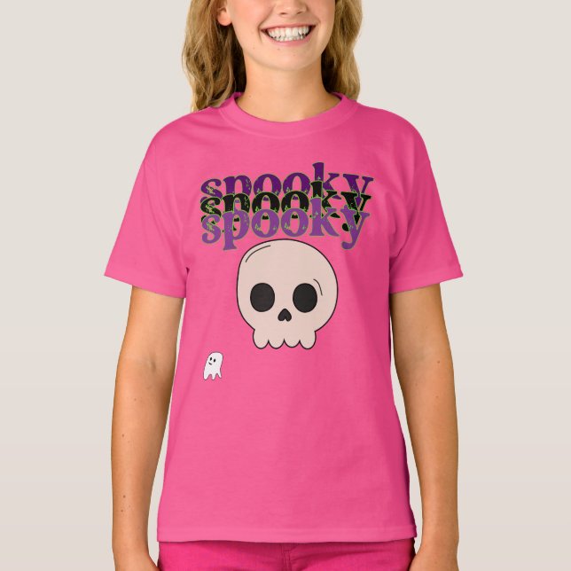 T-shirt Halloween éffrayant Et Fantôme (Devant)