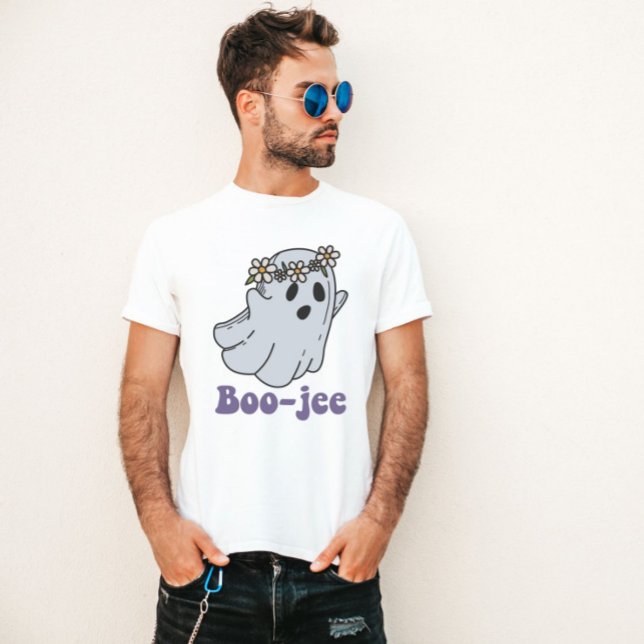 T-shirt Halloween Éffrayant Fantôme Boo Jee Boo (Créateur téléchargé)