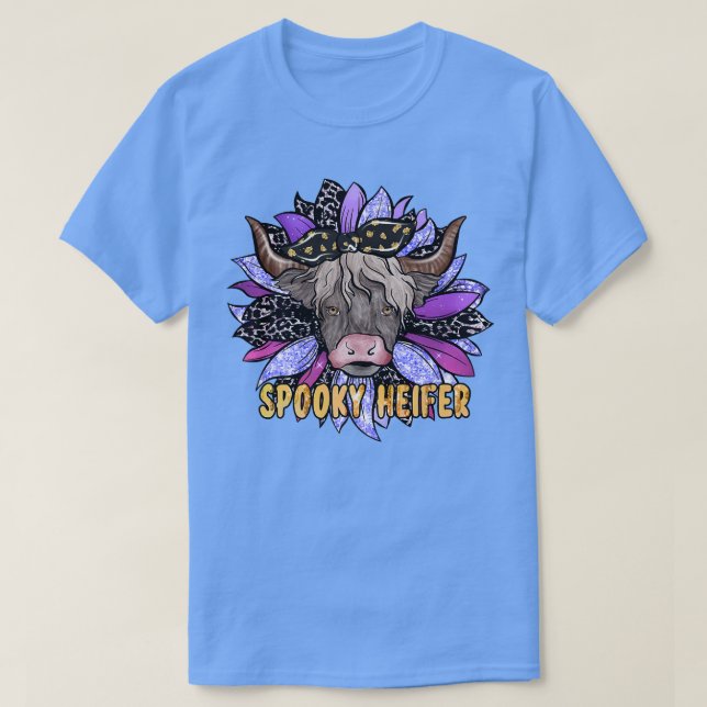 T-shirt Halloween éffrayant Heifer Ferme de vache de tourn (Design devant)