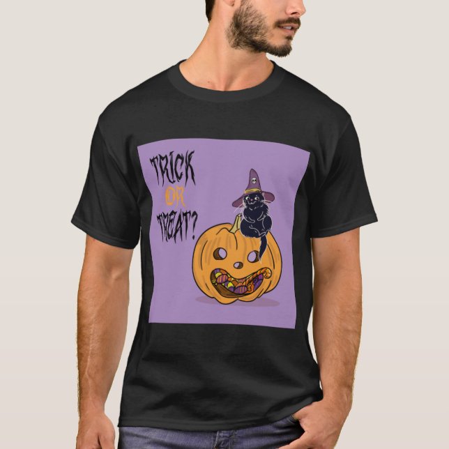 T-shirt Halloween Éffrayant Horreur mignonne Trick ou trai (Devant)