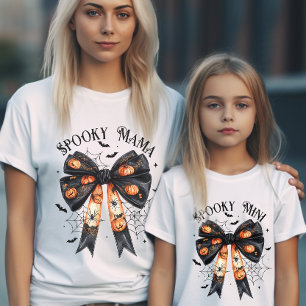 T-Shirt Halloween Éffrayant Mini noir Bow Coquette