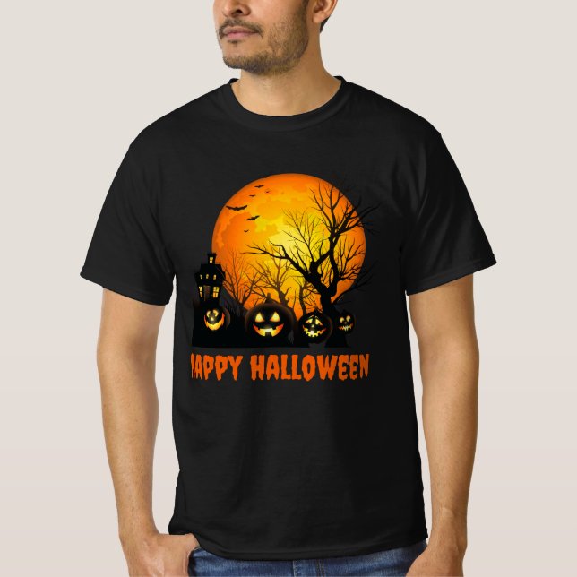 T-shirt Halloween effrayant pour les hommes (Devant)