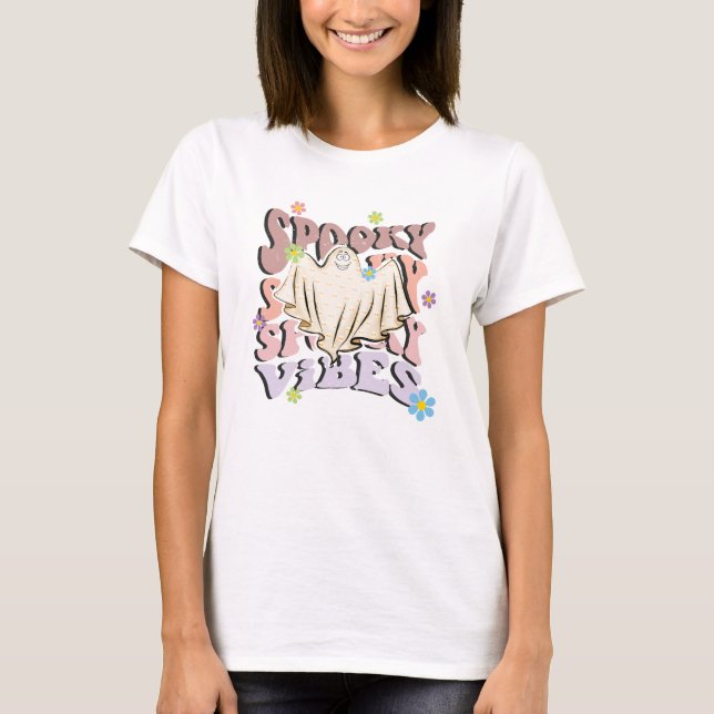 T-shirt Halloween éffrayant Retro Vibes (Devant)
