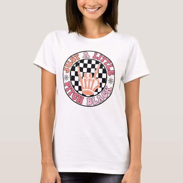 T-shirt Halloween Éffrayant | Squelette Rockstar (Devant)