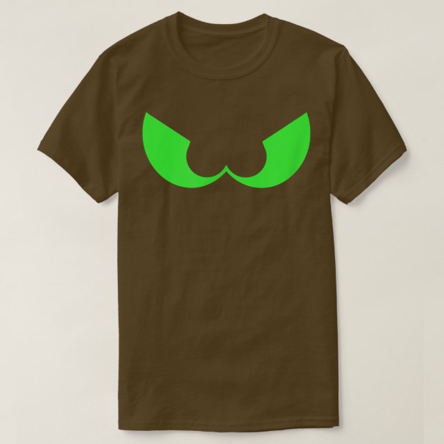 T-shirt Halloween éffrayant, Vert Sur Noir 6400 (Design devant)