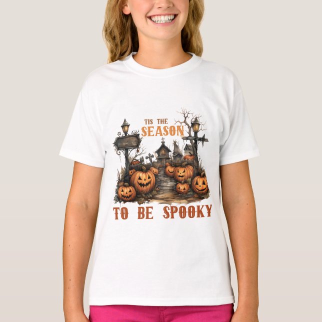 T-shirt Halloween éffrayante saison (Devant)