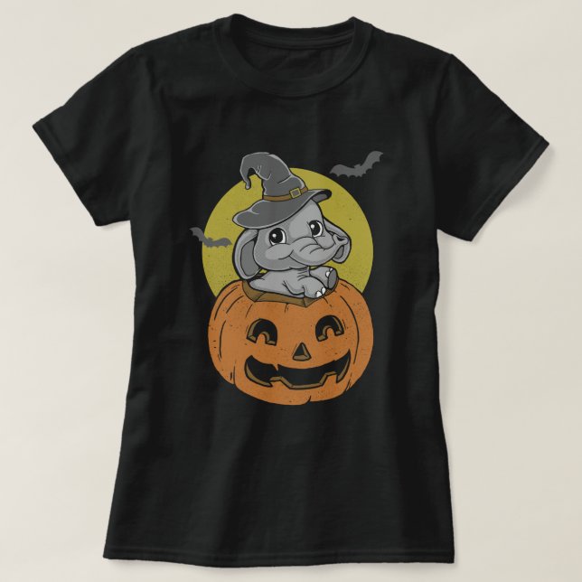 T-shirt Halloween éléphant (Design devant)