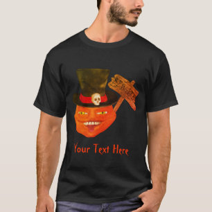 T-shirt Halloween en tête du Citrouille déplaisant