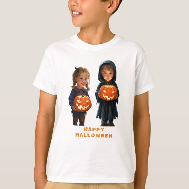 T-Shirt Halloween Enfants - Amusant Halloween Tee  (Devant)