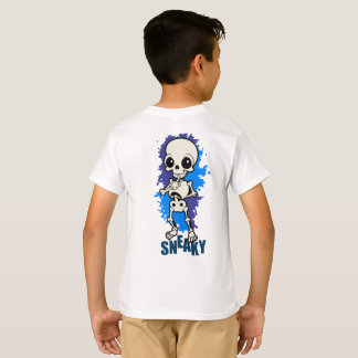 T-shirt Halloween Enfants squelette furtif | Garço